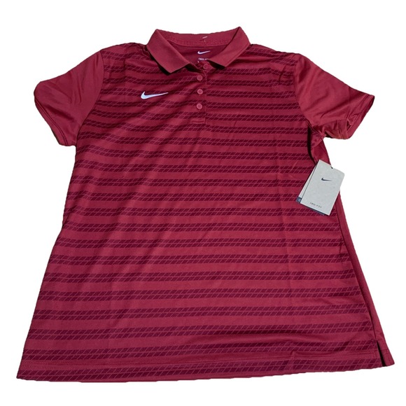 NWT NIKE‎ Dri-Fit Victory Womens Medium Blue Polo Golf Shirt FJ9573-613 $60 - Picture 1 of 8
